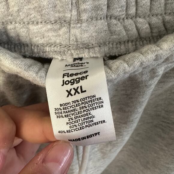 Mens members mark grey fleece plus size joggers size XXL - Picture 6 of 6